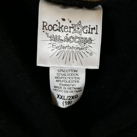 Rocker Girl Hooded Long Sleeve Burnout T-Shirt Size XXL - Picture 2 of 9